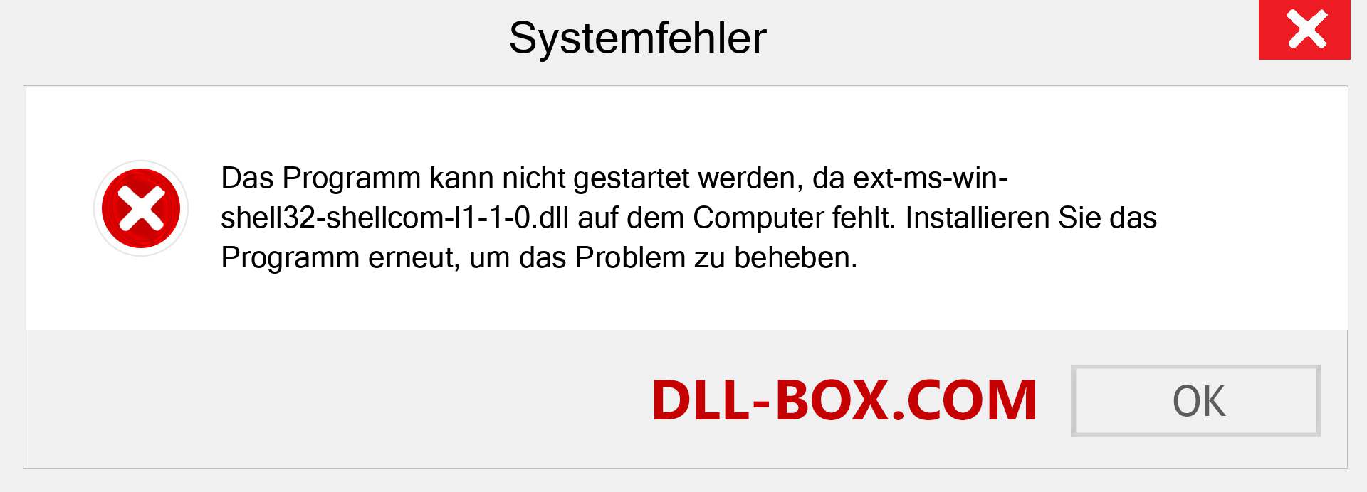 ext-ms-win-shell32-shellcom-l1-1-0.dll-Datei fehlt?. Download für Windows 7, 8, 10 - Fix ext-ms-win-shell32-shellcom-l1-1-0 dll Missing Error unter Windows, Fotos, Bildern