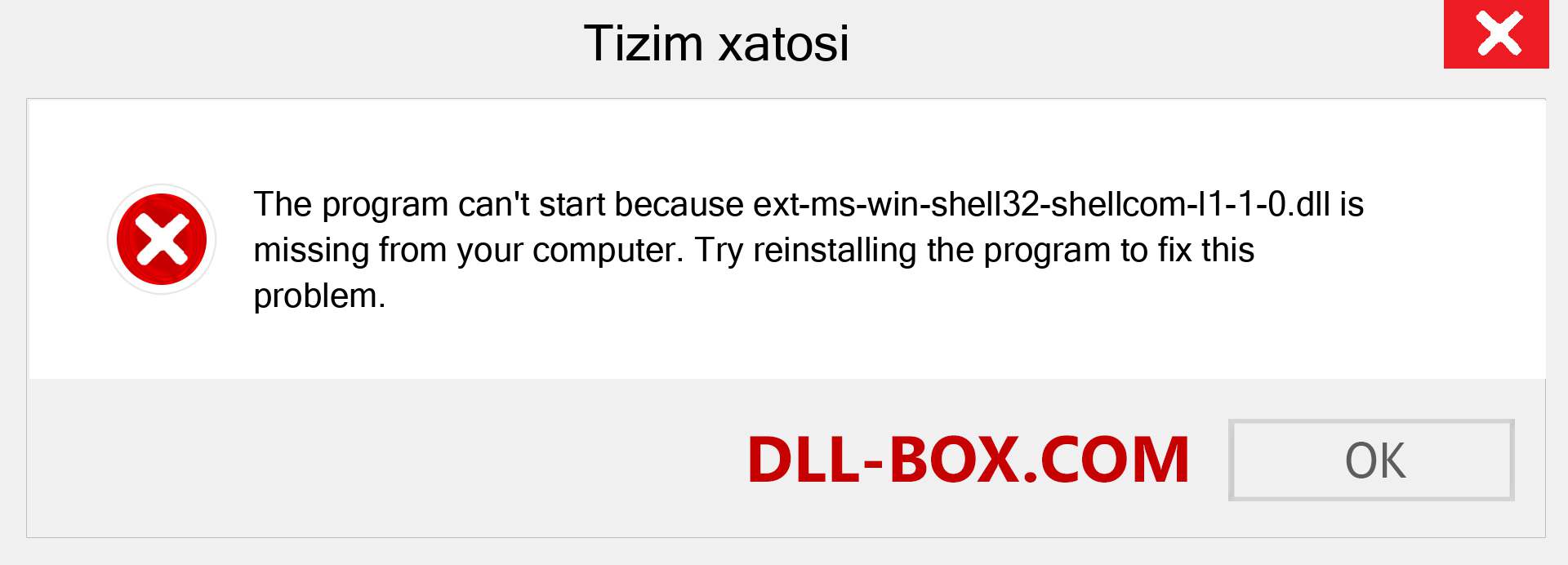 ext-ms-win-shell32-shellcom-l1-1-0.dll fayli yo'qolganmi?. Windows 7, 8, 10 uchun yuklab olish - Windowsda ext-ms-win-shell32-shellcom-l1-1-0 dll etishmayotgan xatoni tuzating, rasmlar, rasmlar